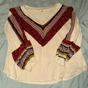 Trendy V-Neck Leopard Print Top